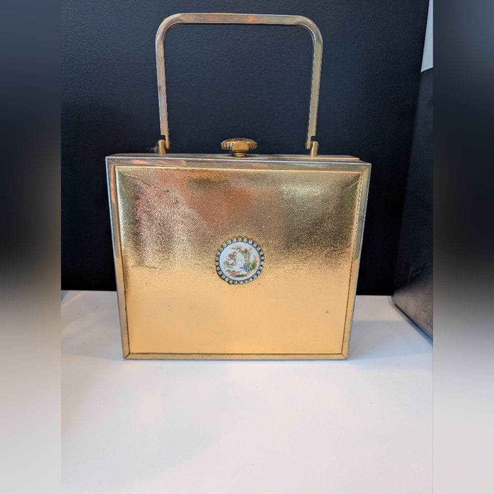 Tyrolean New York Vintage Rhinestone-Bordered Cameo Handbag